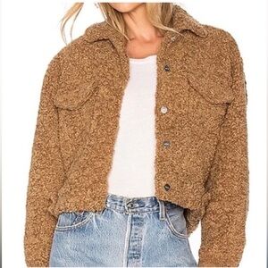 Anthropologie Capulet Cropped Teddy Jacket Size XS